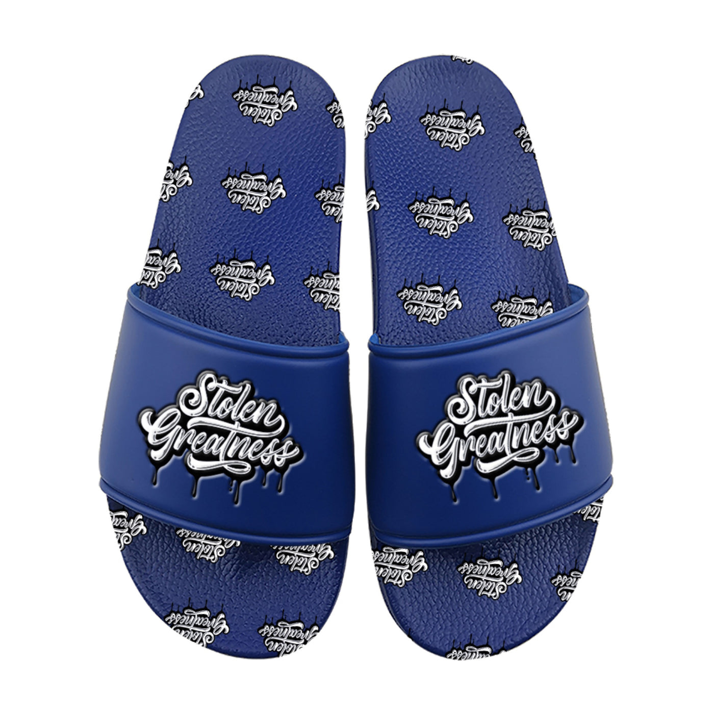 Royal Blue Stolen Greatness Slides