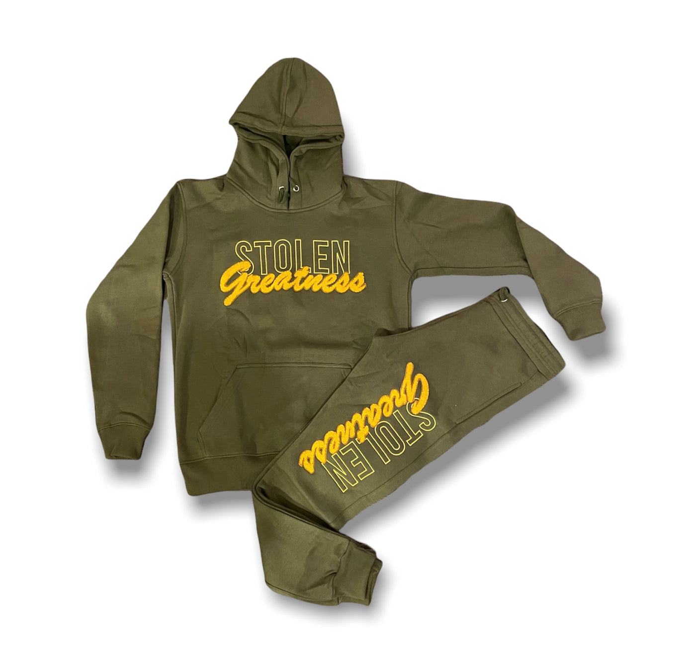 Stolen Greatness Olive Green Sweatsuit