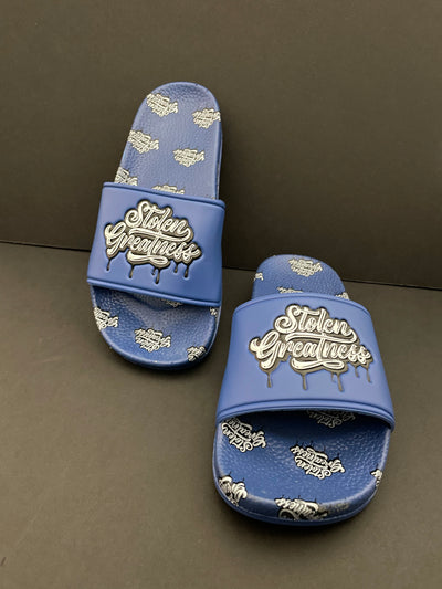 Royal Blue Stolen Greatness Slides