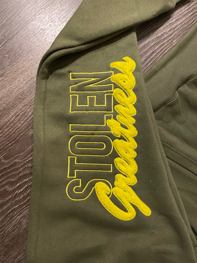 Stolen Greatness Army Green Sweatsuit