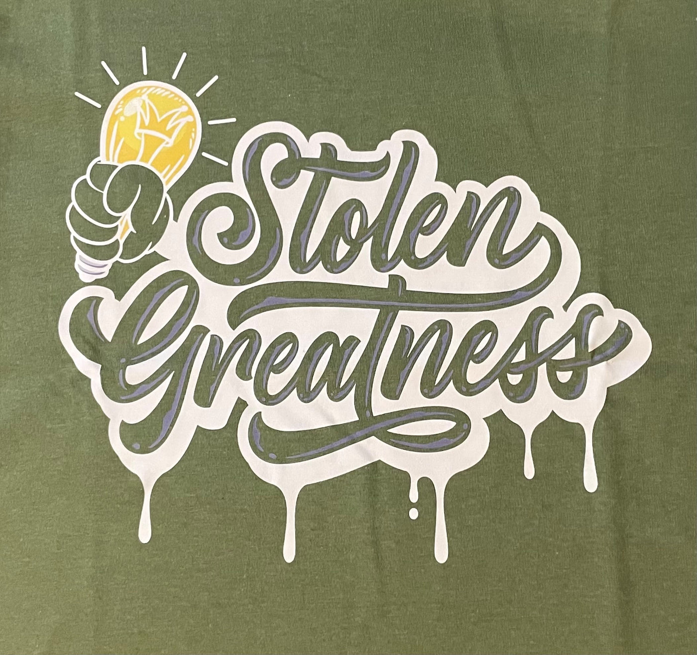 Olive Green Stolen Greatness Shirt